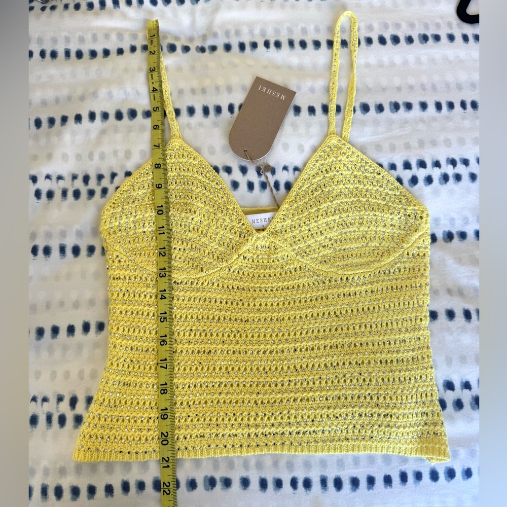 Meshki Irie Embellished Skirt in Lemon - Size M - Picture 10 of 11